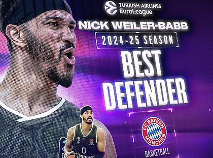 Καλύτερος αμυντικός της Ευρωλίγκας ο Γουάιλερ-Μπαμπ