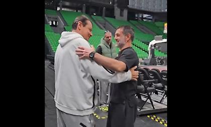 Στην προπόνηση του μπασκετικού Παναθηναϊκού ο Καραγκούνης!