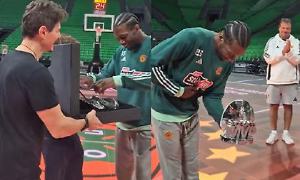 Το βίντεο με τον Δημήτρη Γιαννακόπουλο και τον γιο του να δίνουν το βραβείο του MVP στον Ναν!