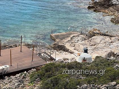 Χανιά: Ετοιμάζουν beach bar στα κατσάβραχα σε περιοχή Natura;