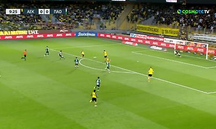 Λάθος πάσα του Μπρινιόλι, μπλόκαρε όμως το σουτ του Πελίστρι