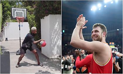 «Help me file!»: Ο Ροντινέι ζητά μπασκετικά tips από τον Βεζένκοφ!