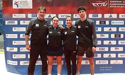 Ευρωπαϊκό Πρωτάθλημα πινγκ πονγκ Κ21: Φινάλε για την Ελλάδα με πλασαρίσματα στις θέσεις 17-32 του διπλού μικτού