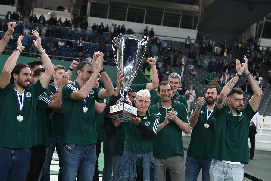 Παναθηναϊκός: Αποθέωση στο ΟΑΚΑ για τους «πράσινους» θριαμβευτές του βόλεϊ
