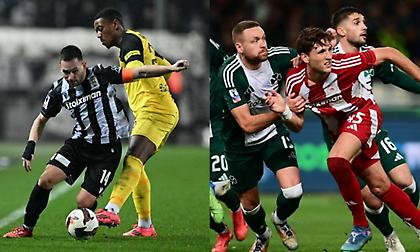 Stoiximan Super League: Ντέρμπι «δικεφάλων» για την τρίτη θέση και ντέρμπι γοήτρου για τους «αιώνιους»