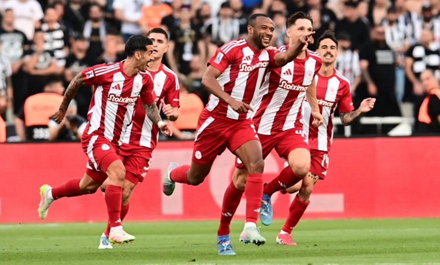 Τρομερή κομπίνα των παικτών του Ολυμπιακού και εξαιρετικό τελείωμα Ελ Κααμπί για το 1-0 από νωρίς!