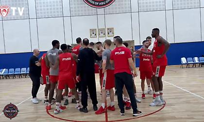 Ολυμπιακός: Η «ερυθρόλευκη» παρακάμερα από την προπόνηση στο Άμπου Ντάμπι