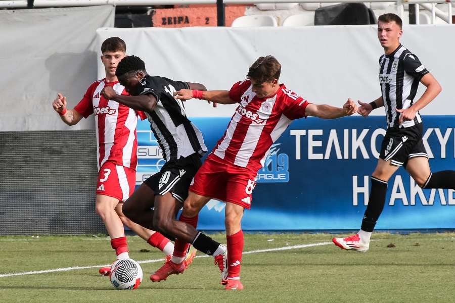 Ολυμπιακός-ΠΑΟΚ: Κυπελλούχοι Super League Κ19 οι «ερυθρόλευκοι»