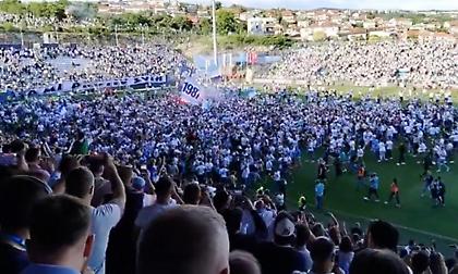 Οι οπαδοί της Ριέκα τρελάθηκαν και μπούκαραν στο γήπεδο μετά την κατάκτηση του πρωταθλήματος