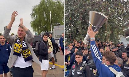 Θριαμβευτική υποδοχή στην Πόλη για την πρωταθλήτρια Φενέρ - Κρεμασμένοι από τα… δέντρα οι οπαδοί της!