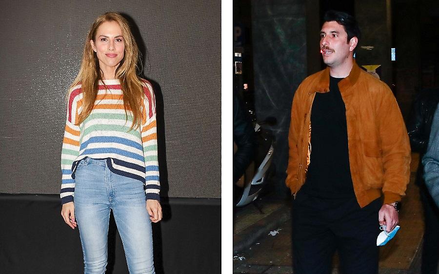 Γιώργος Γεροντιδάκης - Ντορέττα Παπαδημητρίου: Οι αγκαλιές τους στον ποδοσφαιρικό αγώνα του ΣΕΗ