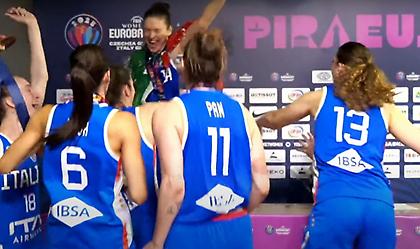 Μπουγέλο στη συνέντευξη Τύπου της Ιταλίας μετά το χάλκινο μετάλλιο