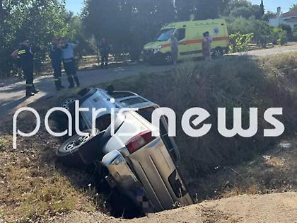 Πύργος: Αγροτικό όχημα… «βούτηξε» σε κανάλι