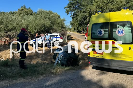 Πύργος: Αγροτικό όχημα… «βούτηξε» σε κανάλι