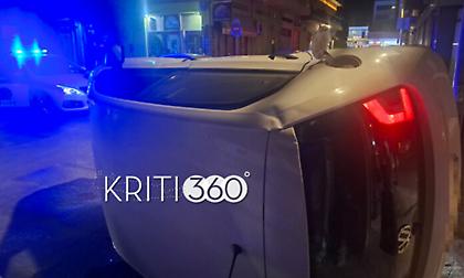 Τροχαίο στο κέντρο των Χανίων – Τούμπαρε αμάξι, τραυματίστηκε οδηγός