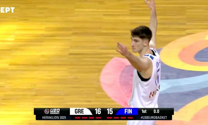 Μεγάλο buzzer beater τρίποντο του Αβδάλα στη λήξη της πρώτης περιόδου κόντρα στους Φινλανδούς