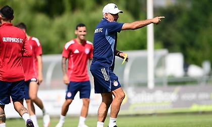 Πλάνα από την πρωινή προπόνηση του Ολυμπιακού την επομένη του φιλικού