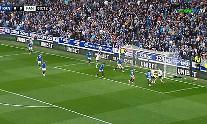 Απίθανη διπλή ευκαιρία στο 9' για τον Παναθηναϊκό: Ο Μπάτλαντ είπε «όχι» στον Τζούριτσιτς και το δοκάρι στον Πελίστρι!