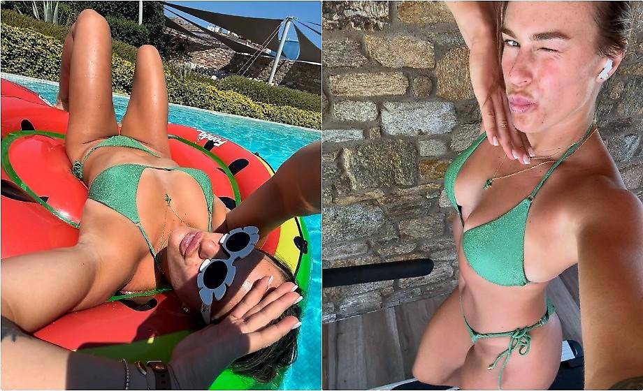 Η Σαμπαλένκα απολαμβάνει τις τελευταίες μέρες διακοπών της στην Ελλάδα