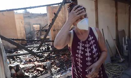 Η επόμενη μέρα μετά τη φωτιά στο Κρυονέρι - Στάχτη τα σπίτια, σε απόγνωση οι κάτοικοι