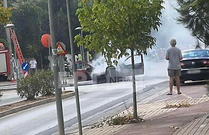 Αγία Παρασκευή: Φωτιά σε εν κινήσει Ι.Χ - Δεν υπήρξαν τραυματισμοί