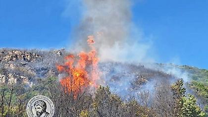 Φωτιά στο Λεοντάρι Αρκαδίας - Στη μάχη επτά εναέρια μέσα