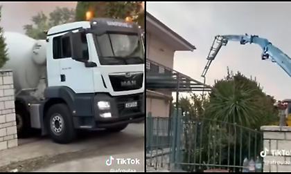 Φωτιά στην Πάτρα: Στη μάχη της κατάσβεσης και οι μπετονιέρες (βίντεο)