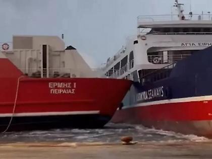 Έσπασαν οι κάβοι και συγκρούστηκαν δύο πλοία στο λιμάνι της Ηγουμενίτσας