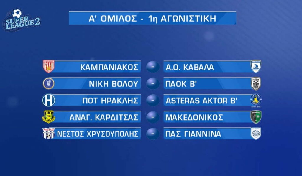Super League 2: Το πρόγραμμα της σεζόν 2025-2026