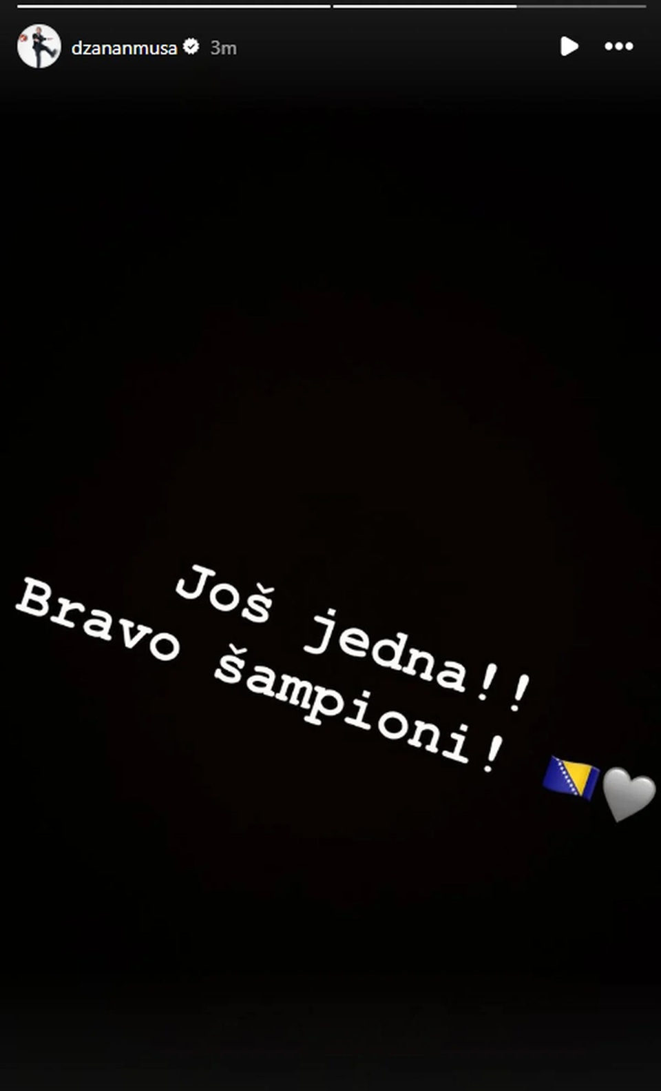 Ο Μούσα συνεχάρη τους παίκτες της Βοσνίας για τη νίκη επί της Ελλάδας