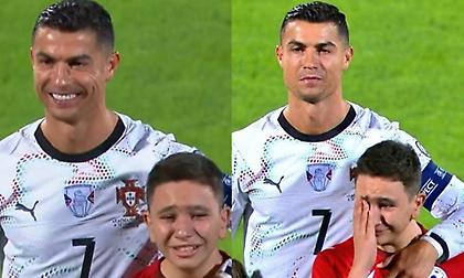 Πιτσιρικάς πλάνταξε στο κλάμα συνοδεύοντας τον Κριστιάνο Ρονάλντο στον αγωνιστικό χώρο!