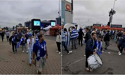 Αντίστροφη μέτρηση για το Ελλάδα-Τουρκία: Από νωρίς χαμός στη fan zone έξω από τη Riga Arena