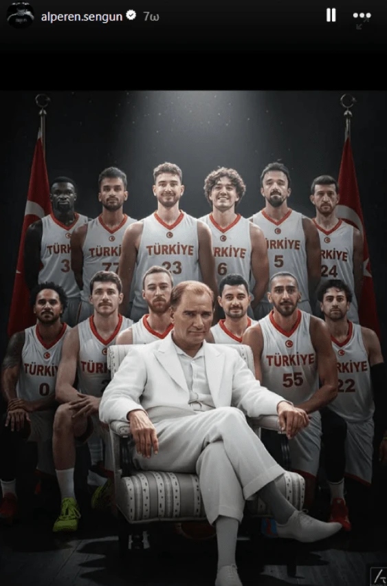 Σενγκούν: Ανάρτηση με Κεμάλ Ατατούρκ μετά την πρόκριση στον τελικό