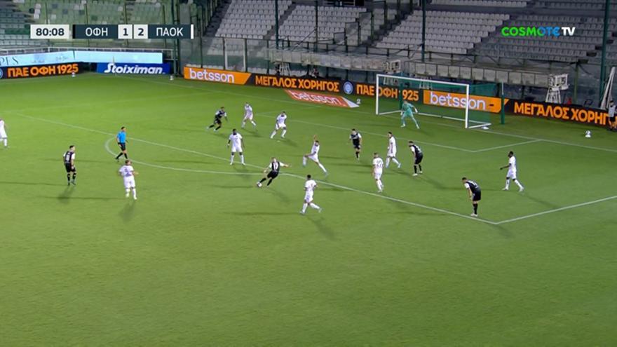 H διπλή ευκαιρία του ΟΦΗ για το 2-2 κόντρα στον ΠΑΟΚ