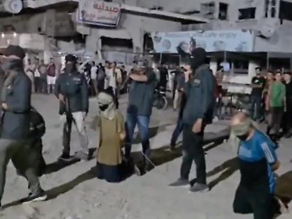 Σοκαριστικό βίντεο από την εκτέλεση τριών Παλαιστινίων από τη Χαμάς στους δρόμους της Γάζας