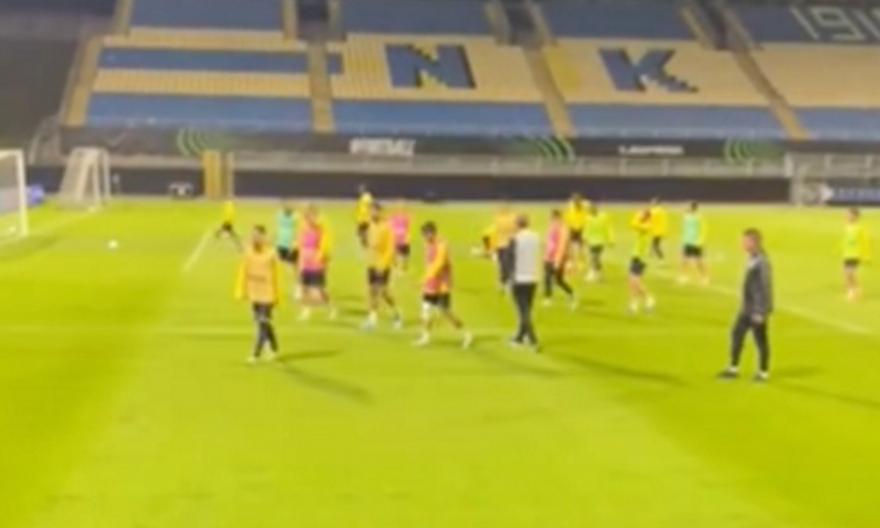 Πλάνα του bwinΣΠΟΡ FM 94,6 από την προπόνηση της ΑΕΚ στη Σλοβενία