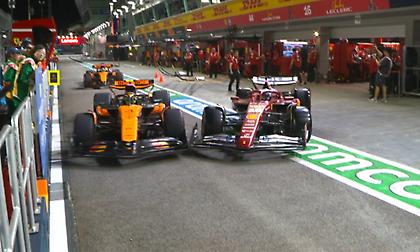Απίστευτο περιστατικό στη Σιγκαπούρη: Νόρις και Λεκλέρ συγκρούστηκαν στo pit lane!