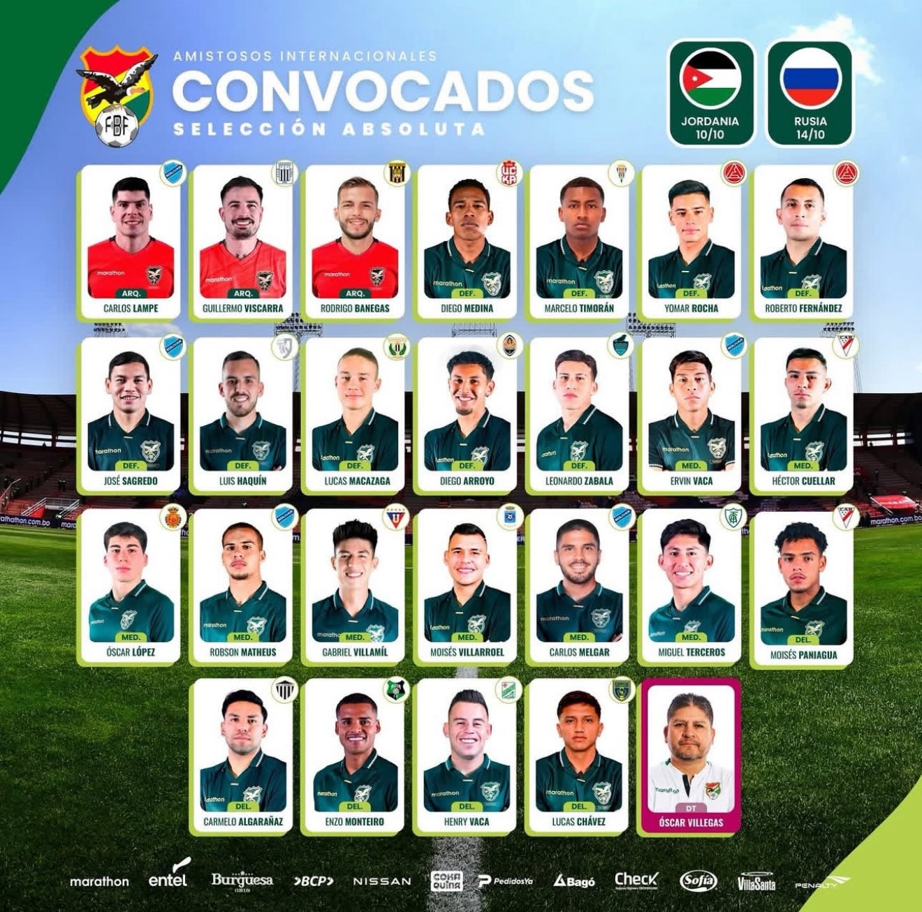 Καλαμάτα: Με Αλγκαρανάζ οι κλήσεις στην εθνική Βολιβίας