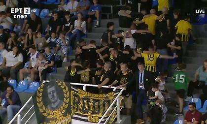 Βροντερό «παρών» από τους φίλους της ΑΕΚ στη Ρόδο για το παιχνίδι με τον Κολοσσό