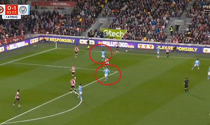 Η φοβερή νοοτροπία του Χάαλαντ για να πρεσάρει ένα πλάγιο άουτ αντιπάλου στο 94’!