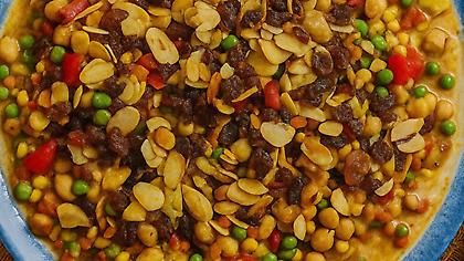 Ινδικό κόρμα με λαχανικά και ρεβίθια