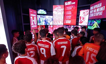 Επίσκεψη των μικρών ποδοσφαιριστών της σχολής Ρέντη στο νέο Μουσείο του Ολυμπιακού