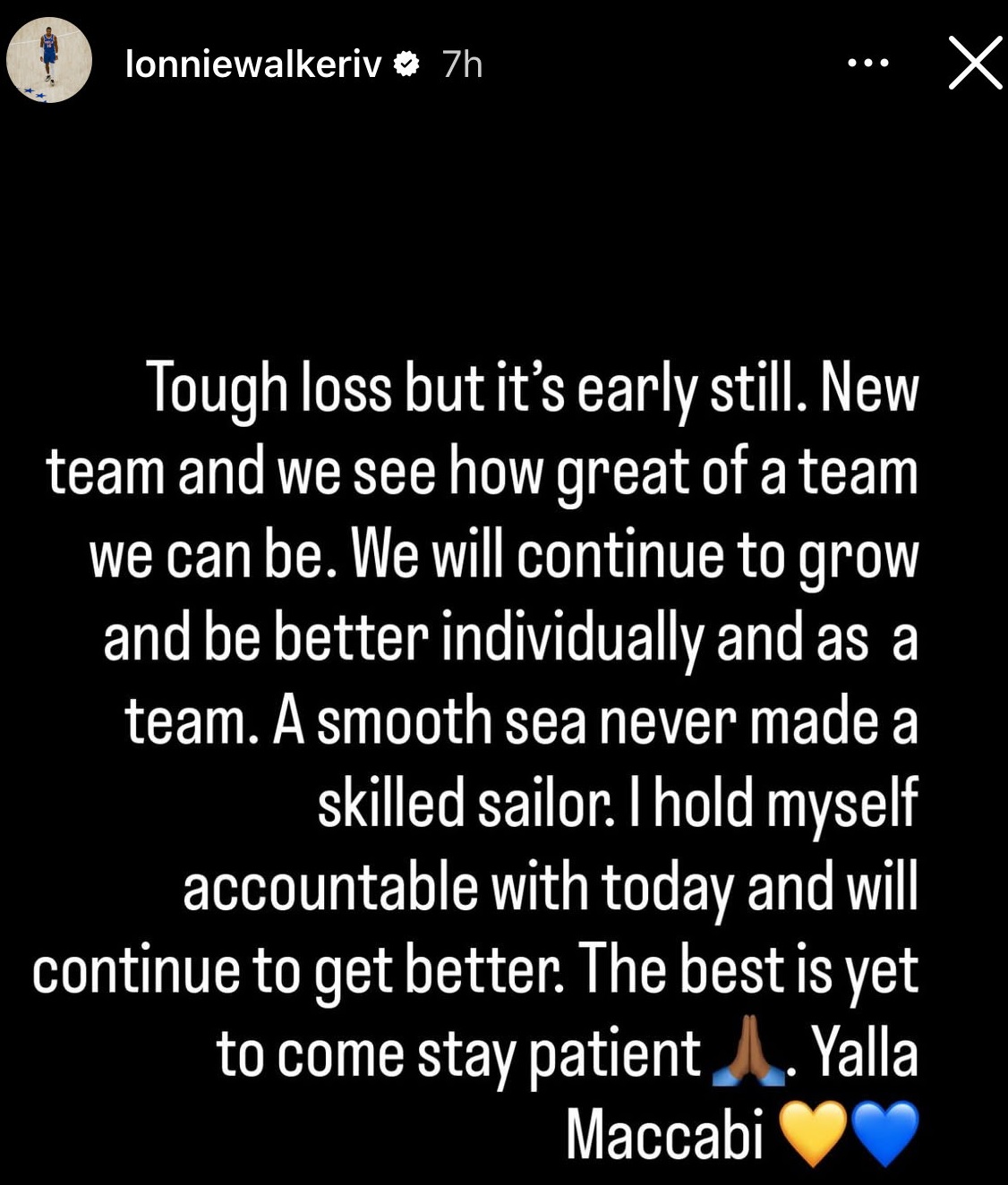 Λόνι Γουόκερ: «Εγώ φταίω που χάσαμε από τον Ολυμπιακό»