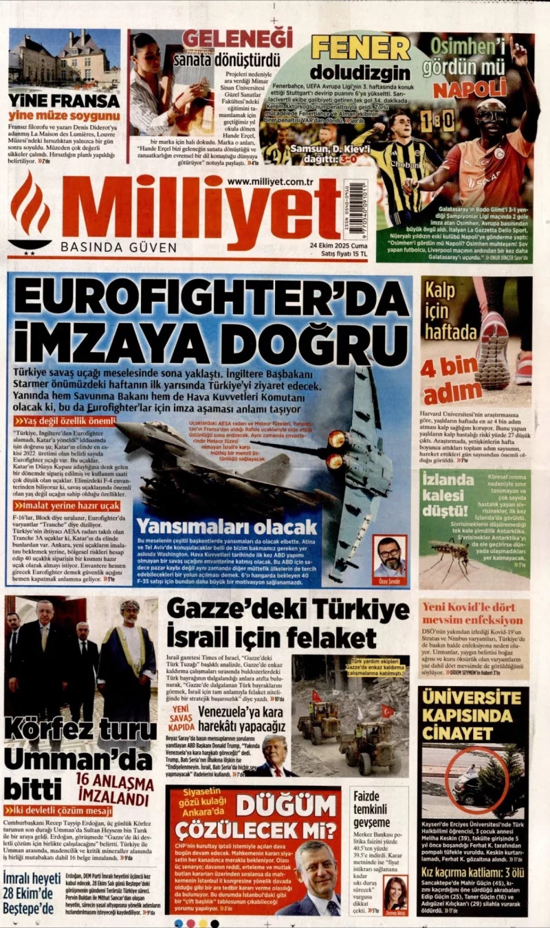 Milliyet: Προς υπογραφή για τα Eurofighter η Τουρκία