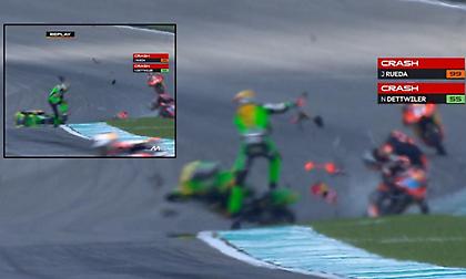 Σοβαρό ατύχημα στο Moto 3-Με ελικόπτερο στο νοσοκομείο δύο αναβάτες (video)