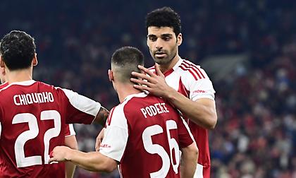 Τα γκολ από Ποντένσε και Ταρέμι που υπέγραψαν τη νίκη του Ολυμπιακού επί του Άρη