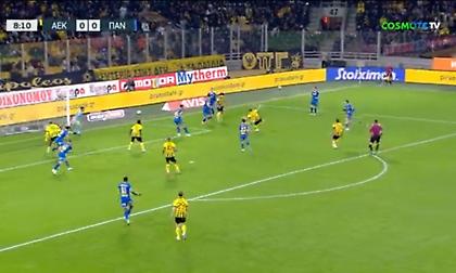 Καλή στιγμή για την ΑΕΚ στο 9ο λεπτό με σουτ του Καλοσκάμη