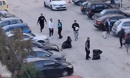 Οπαδοί του ΠΑΟΚ καθάρισαν τους δρόμους στις Σέρρες μετά την πορεία τους προς το γήπεδο