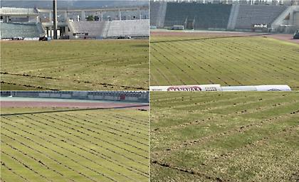 Βόλος: Άρχισαν οι εργασίες για την επισπορά του χλοοτάπητα του Πανθεσσαλικού