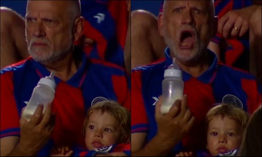 Επικός παππούς σε αγώνα της Σαν Λορέντσο, τάιζε το εγγόνι του, αλλά... όχι με επιτυχία!